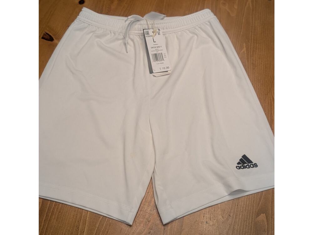 Adidas Soccer Shorts, Aeroready, White, NWT, Youth Large, 13/14